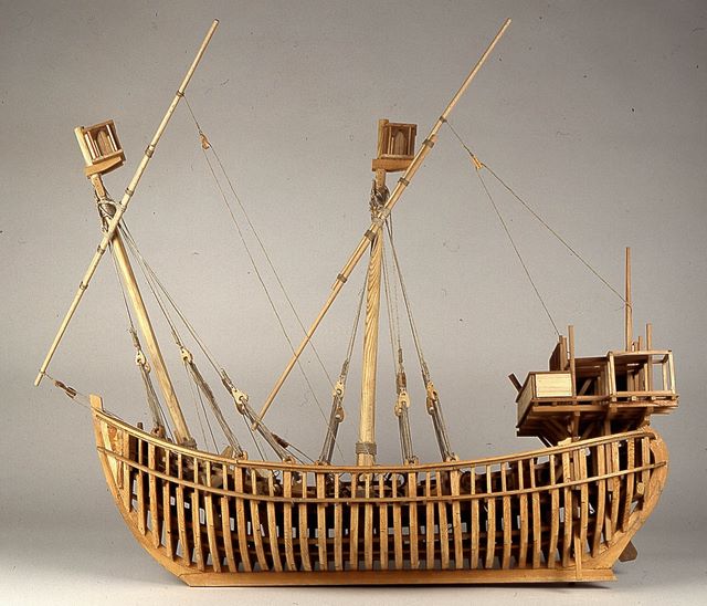 Modelo de nave Mediterranea. S. XIV. Reproducción.